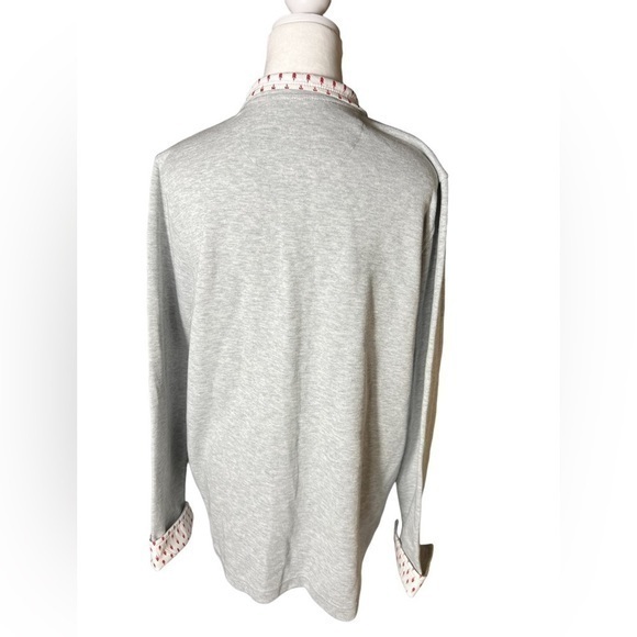 Orvis 1/4 Zip Women’s Size XL Heather Grey Collared Pullover Leaf Fall - Picture 5 of 6